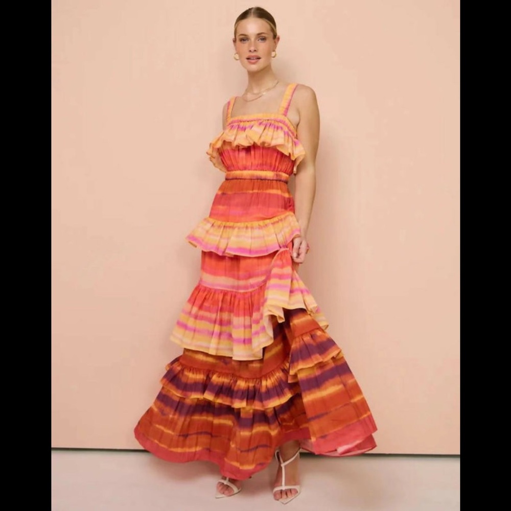 Vibrant Tiered Maxi Dress